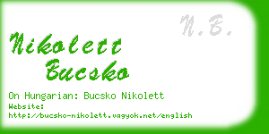 nikolett bucsko business card